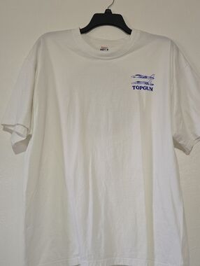 Hanes White TOPGUN Graphic Short-Sleeve Tee